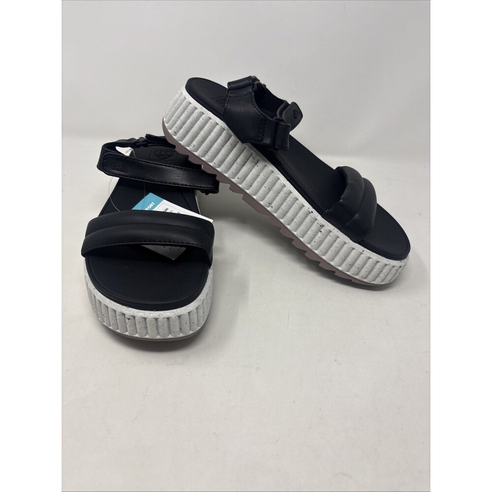 REEF Vista Higher Raya Black White Platform Sandals Women’s Size 10 NWT
